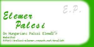 elemer palcsi business card
